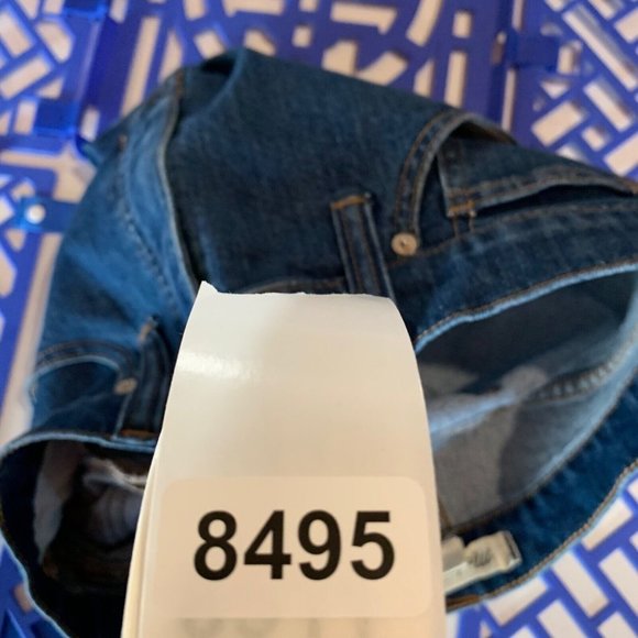 Madewell Women's‎ Stretch Denim Straight Blue Mini Skirt Step-Hem Size 27 8495 - Picture 9 of 9